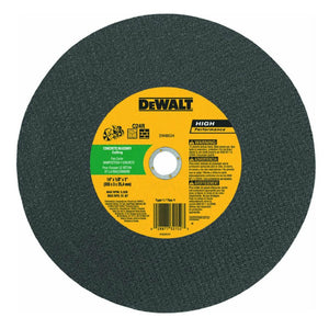 DeWalt® DW8024 Type-1 High Speed Concrete/Masonry Cutting Wheel, 14" x 1/8" x 1"