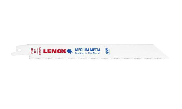 Lenox® 22754OSB818R Metal Cutting Reciprocating Saw Blade, 18 TPI, 8"