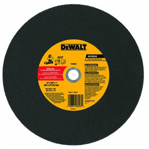 DeWalt® DW8003 High Performance Type-1 Stud Cutting Wheel, 14" x 7/64" x 1"