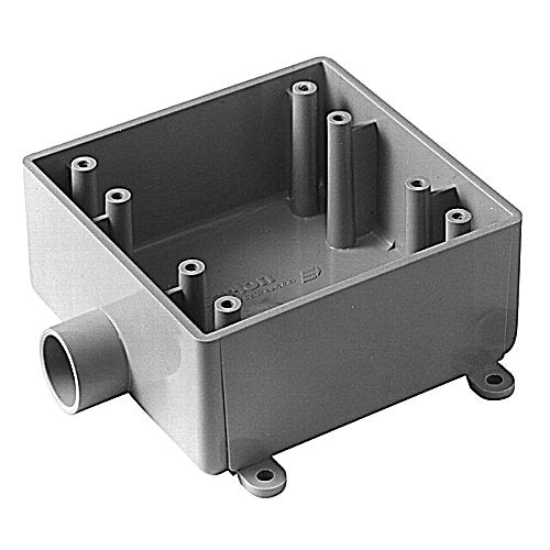 Carlon® E9802DR Field Service End Box, G29PVC, 1/2", 2-Gang