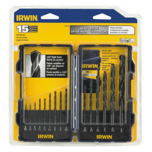 Irwin® 314015 Black Oxide Drill Bit Set, 15-Piece