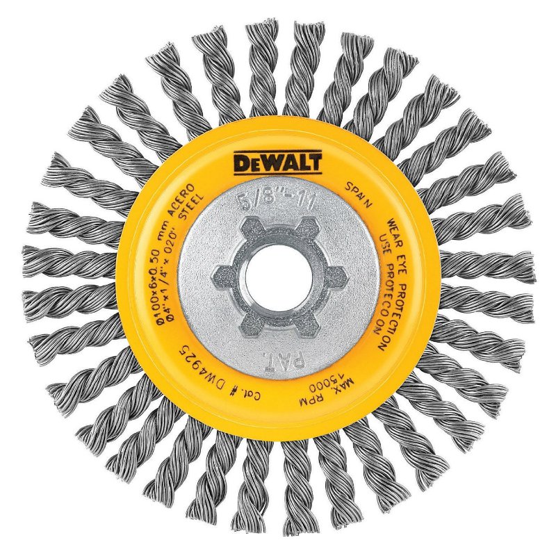 DeWalt® DW4925 High Performance™ Carbon Stringer Bead Wire Wheel, 4" x 5/8"-11