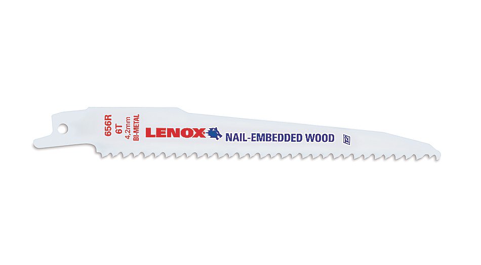 Lenox® 22750OSB656R Wood Bi-Metal Reciprocating Saw Blade, 6 TPI, 6"
