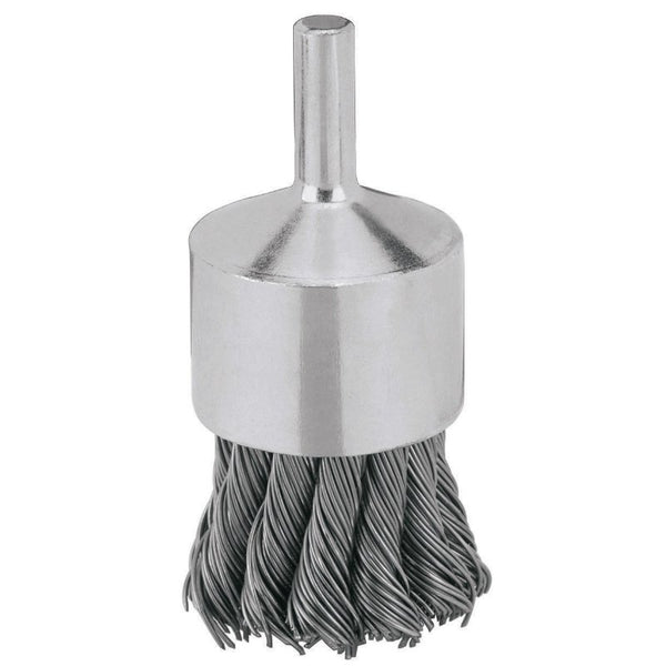 DeWalt® DW4902 High Performance™ Carbon Crimped Wire End Brush, 1" x 1/4"