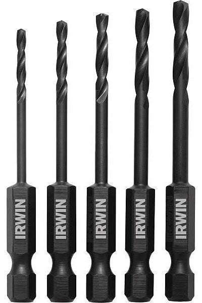 Irwin® 1881276 Impact 135­-Degree Split Point Bits Sets, Black Oxide, 5-Piece