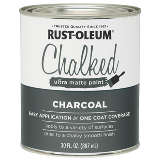 Rust-Oleum® 285144 Chalked Ultra Matte Paint, 30 Oz, Charcoal