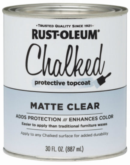 Rust-Oleum® 287722 Chalked Protective Topcoat Paint Finish, 30 Oz, Matte Clear