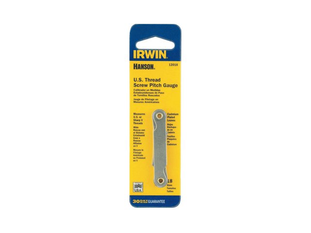 Irwin 12018 Metric Thread Pitch Gauge, 18-Leaf
