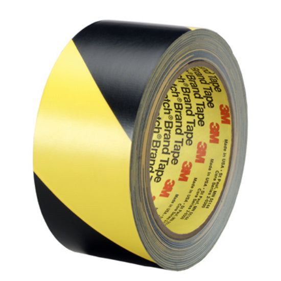 3M™ 766-DC Yellow & Black Hazard Warning Tape, 2" x 36 Yd