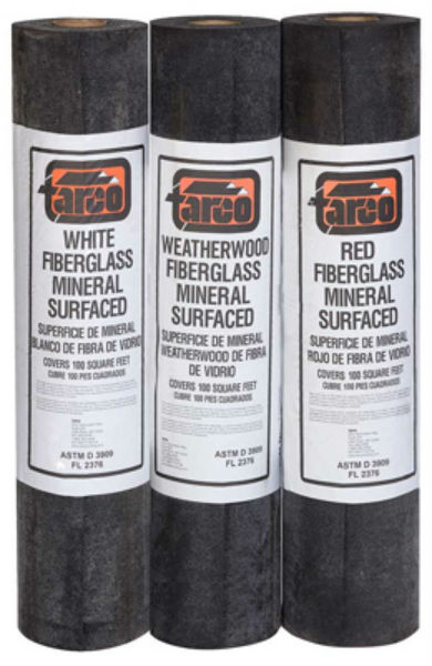 Tarco 90LB-BRN  Fiberglass Mineral Surfaced Roll Roofing, Brown, 36" x 36'