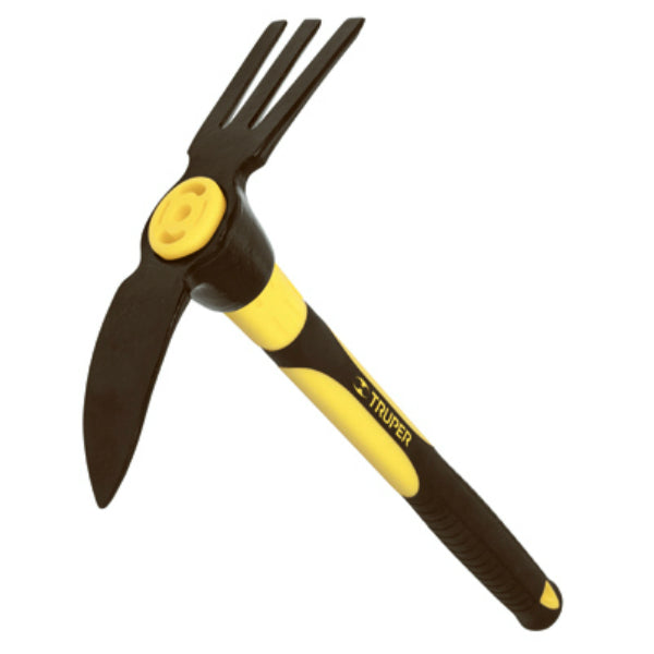 Truper® 32739 2-In-1 Rapid Tiller & Digger, Double Injected Fiberglass Handle