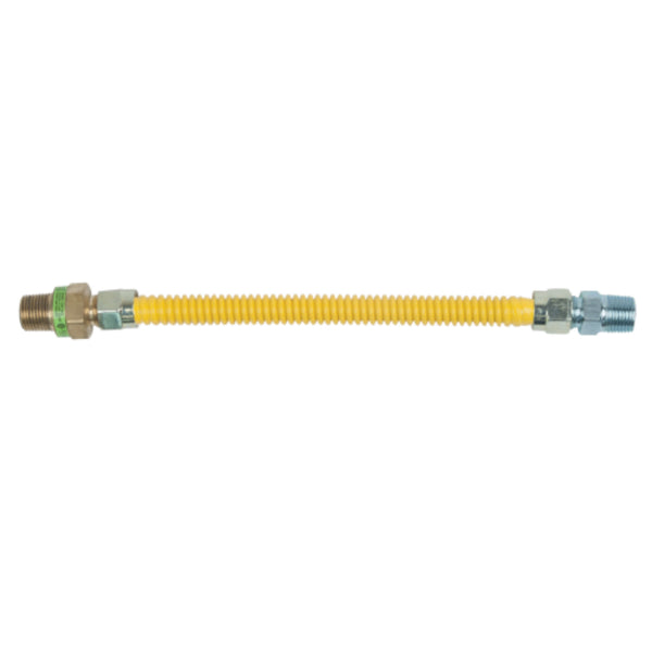 BrassCraft® CSSD44R-24-P ProCoat® Gas Connector w/ Excess Flow Valve, 1/2" x 24"