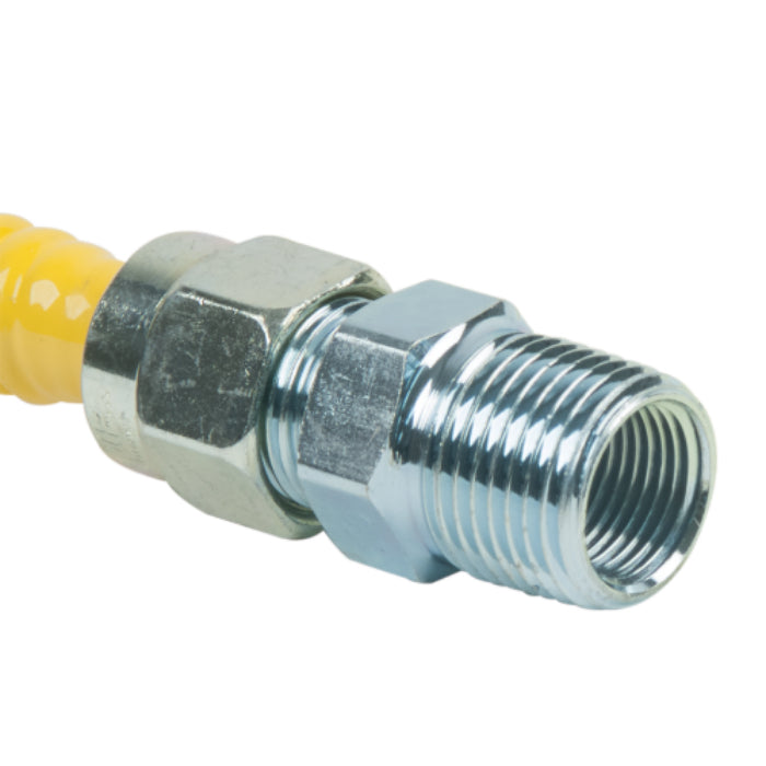 BrassCraft® CSSD44R-24-P ProCoat® Gas Connector w/ Excess Flow Valve, 1/2" x 24"