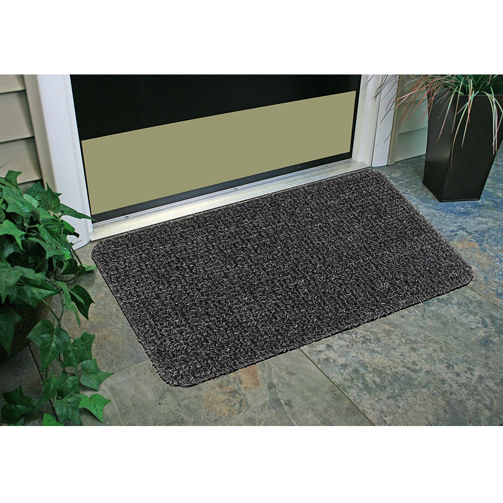 GrassWorx™ 10372029 Flair Classic Clean Machine Scraper Mat, Flint, 18" x 30"
