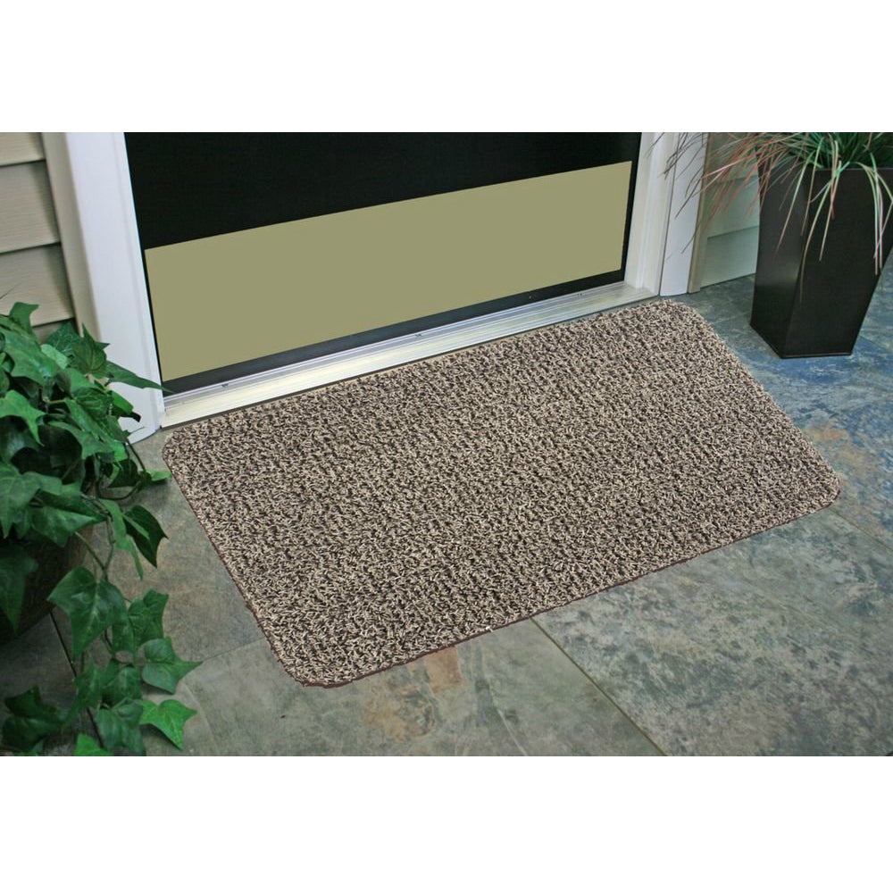 GrassWorx™ 10372031 Flair Classic Clean Machine Scraper Mat, Earth Taupe,18"x30"