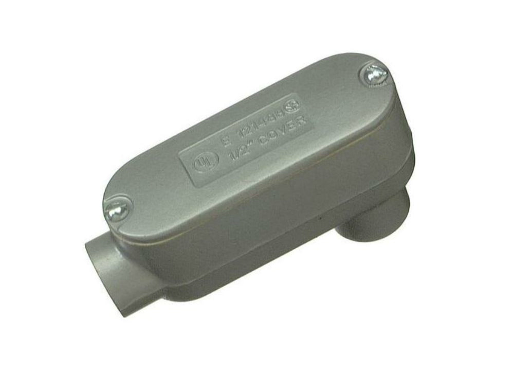 Halex® 58605 Type LB Threaded Oval Conduit Body with Cover & Gasket, 1/2"