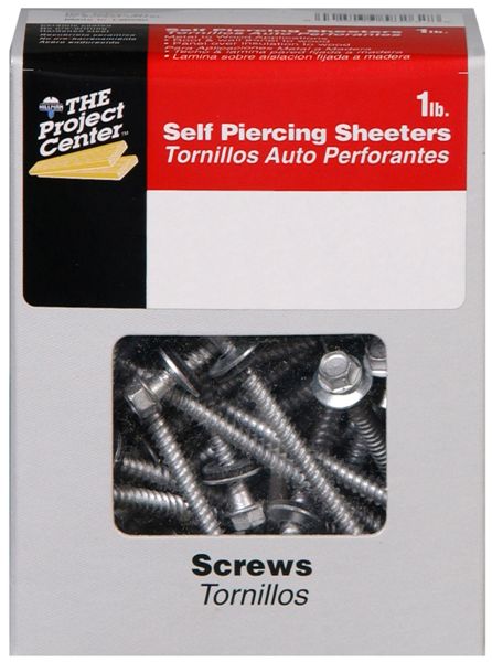 Hillman™ 47704 Hex-Washer Head Self-Piercing Sheeter Screw, Gray, #10 x 2.5", Lb