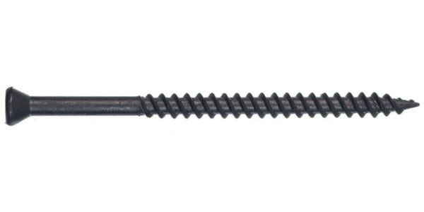 Hillman™ 47322 Square Drive Sharp Point Trim Screws, Black, 6 x 1-5/8", 5 Lb