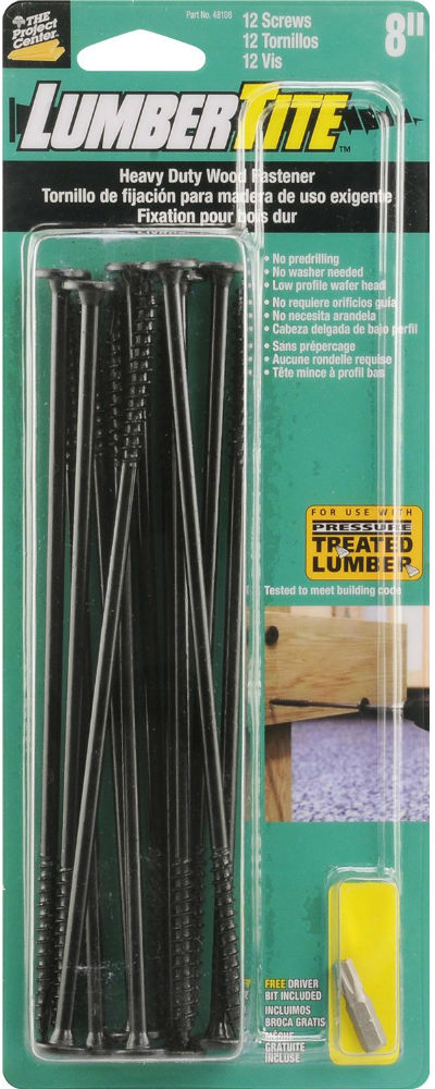 Hillman Fasteners™ 48108 LumberTite™ Star Drive Wood Screws, 8", 12-Count