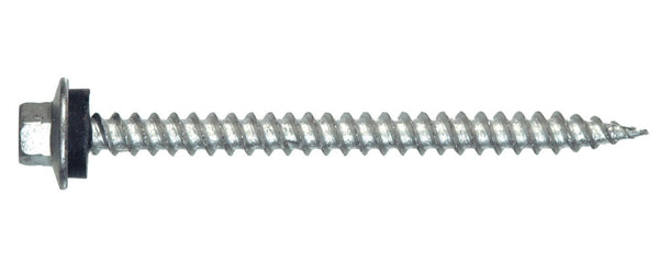 Hillman™ 47705 Hex-Washer Head Self-Piercing Sheeter Screws, Gray, #10 x 3", Lb