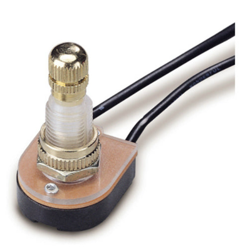 GB Electrical GSW-61 Single Pole Single Throw Rotary Switch, Bright Brass