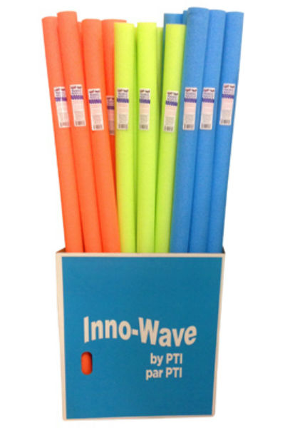 Inno-Wave 84050-9 Regular Foam Swimming Pool Noodle, Assorted Colors, 2.5"x55"