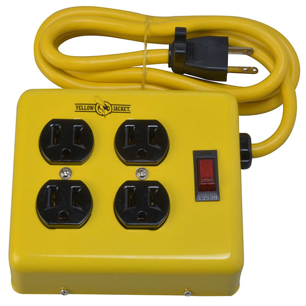 Yellow Jacket 2177N Metal Power Block Adapter, 4 Outlet