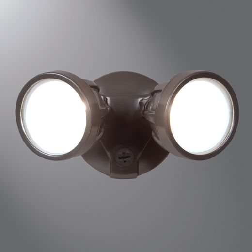 Cooper Lighting FTR1740L All-Pro™ LED Twin Head Round Flood Light, Bronze