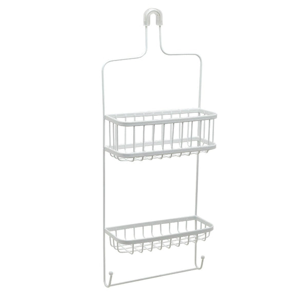 Zenna Home® 7617WW Over-the-Showerhead Caddy, Large, White Finish, Steel