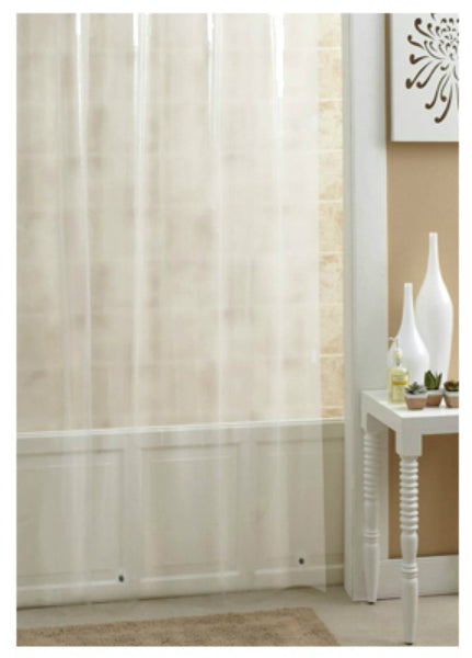 Ex-Cell 1ME-048O0-0899-961 PEVA Shower Curtain/Liner, Frosty, 70" x 71"