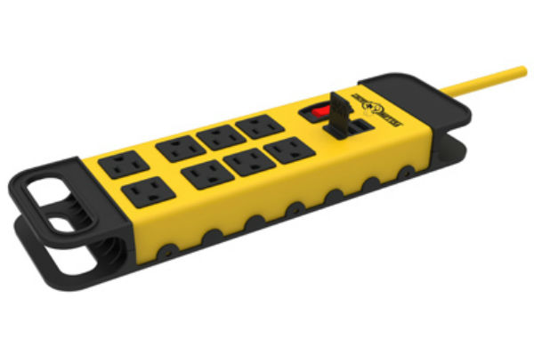Coleman Cable® 5148 Yellow Jacket® 8-Outlet Metal Power Block with 6' Cord