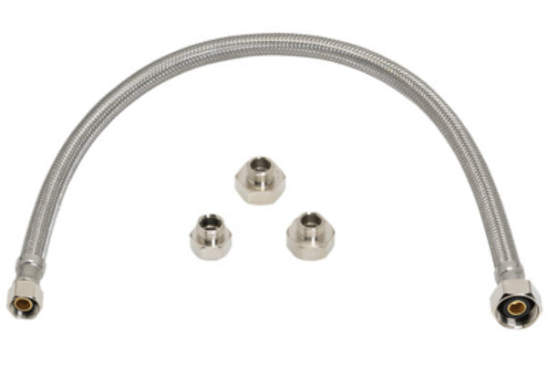 Homewerks® 7223-20-38-5 Universal Braided S. Steel Faucet Connector Kit, 20"