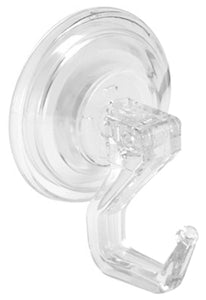 InterDesign 52820 Plastic Power Lock Small Suction Hook, Clear, 2-Pack