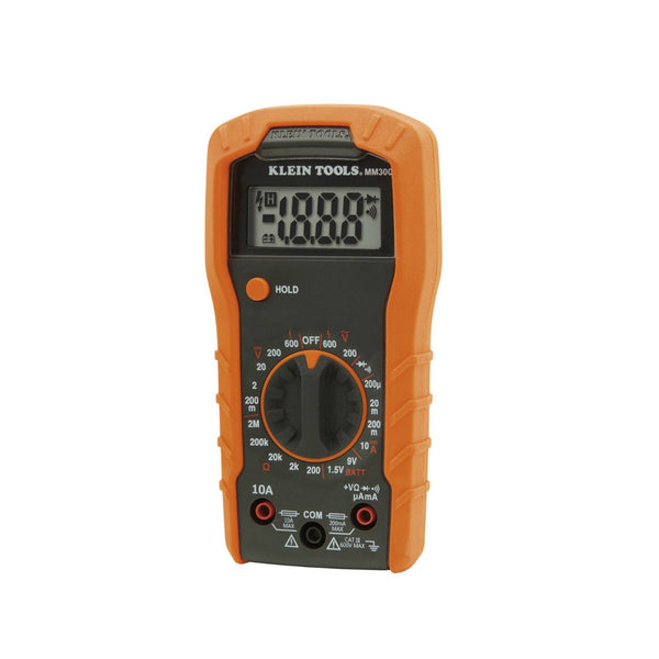 Klein® Tools MM300 Manual-Ranging Digital Multimeter w/ Leads & Batteries, 600V