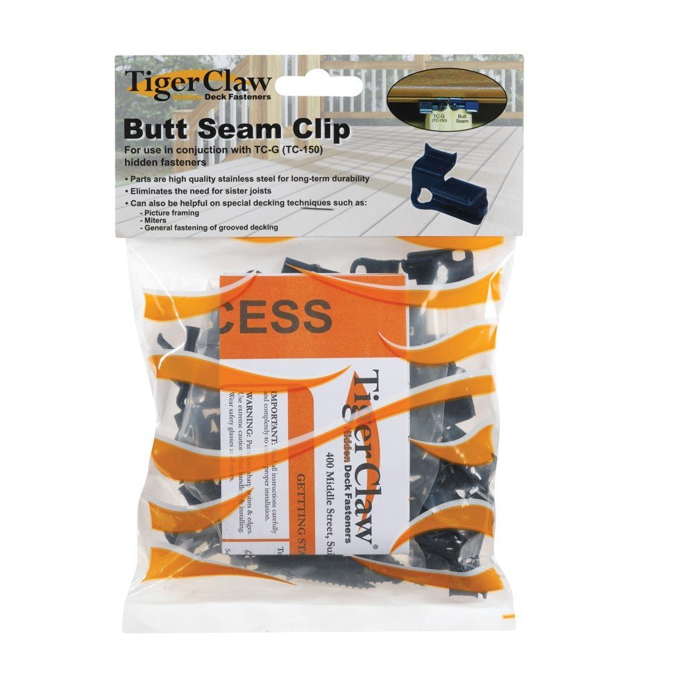 FastenMaster® F-5969-TCBC TigerClaw® TC-G Butt Seam Clip, 55-Pack