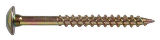 Hillman Fasteners 48647 Star Zinc & Yellow Dichromate Cabinet Screws, 8 x 1-3/4"