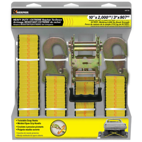 Keeper® 44110 Heavy Duty/Extreme Ratchet Tie-Down, 2" x 10'