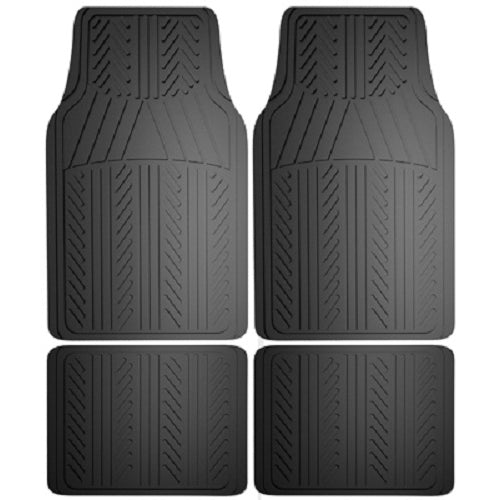 Armor All 78911 Carpet/Rubber Interior Floor Mat, Black, 4-Piece