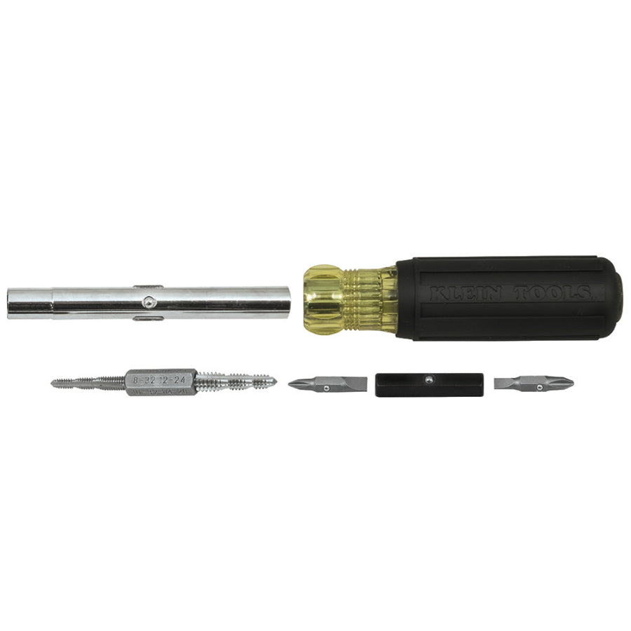 Klein Tools 32517 Multi-Bit Tap Tool Driver with 6 Common Tap Sizes