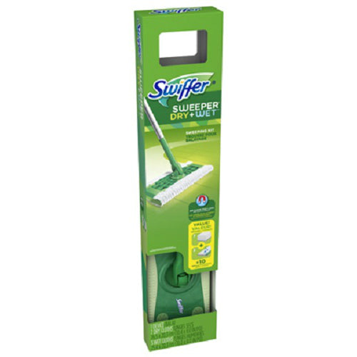Swiffer 92814 Sweeper Dry + Wet 2-In-1 Starter Kit for Sweeping & Mopping