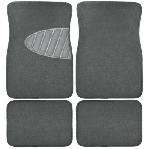 Armor All 78915 Carpet Floor Mat with Heal Pad, Gray, 4-Piece