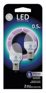 GE Lighting 13887 C7 LED Night Light Bulb, 0.5 Watt, 2-Pack