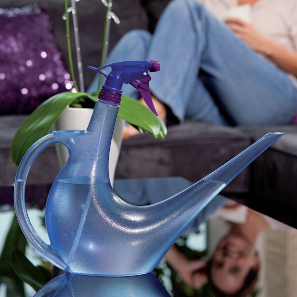 Scheurich 50446 Sprayman 2-In-1 Watering Can & Spray Bottle, Blue, 40 Oz