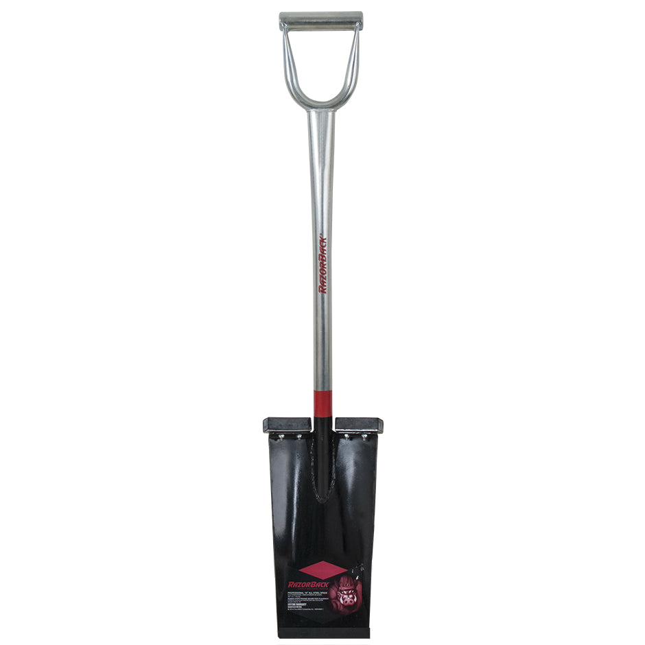 Razor-Back® 163105000 Industrial Spade with Steel Handle and D-Grip, 13"