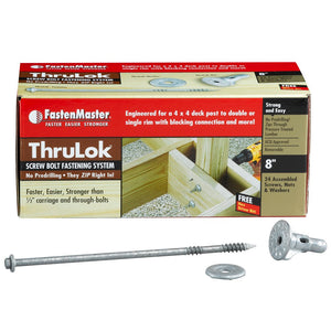 FastenMaster® FMTHR008-6 ThruLok™ Screw Bolt Fastening System, 8", 6-Count