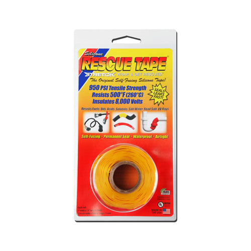 Rescue Tape RT1000201205USC Self-Fusing Silicone Tape, 1" x 12', Yellow