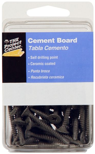 Hillman™ 41877 Self-Drilling Cement Board Screw, Gray Ceramic, 8 x 1-5/8", 50-Ct