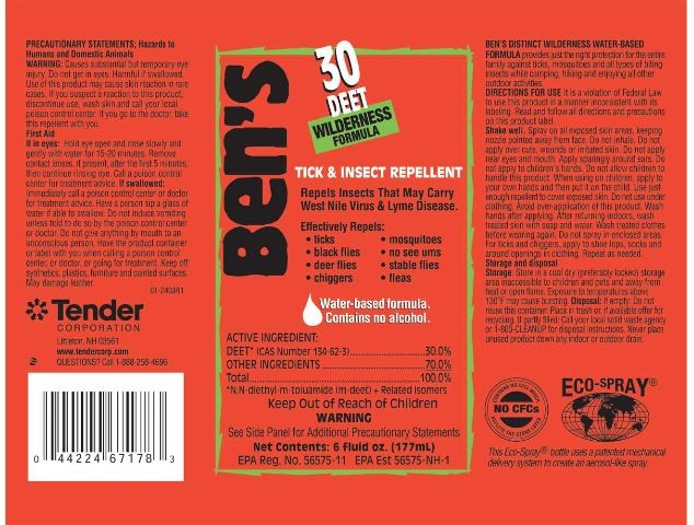 Ben's® 0006-7178 30% Deet Tick & Insect Repellent Eco-Spray®, 6 Oz