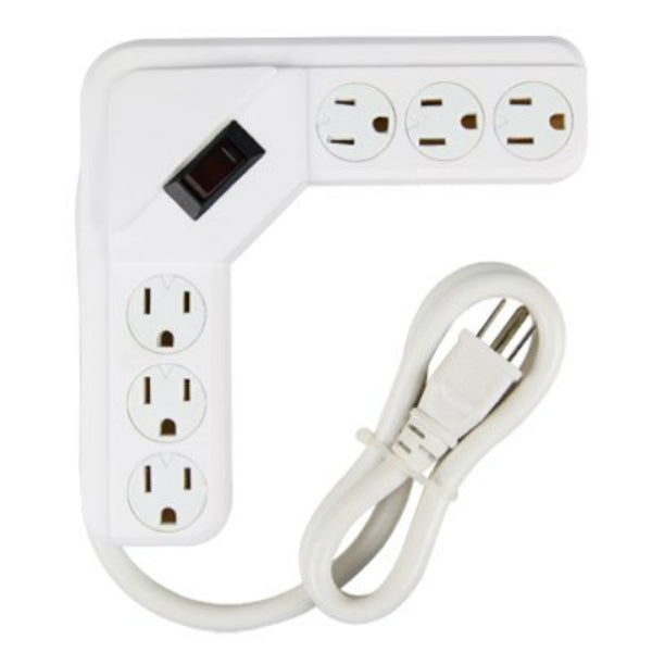 Master Electrician PS-644 6-Outlet Power Strip, White