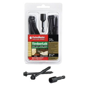 FastenMaster® FMTLOK212-12 TimberLok® Heavy-Duty Wood Screws, 2-1/2", 12-Count